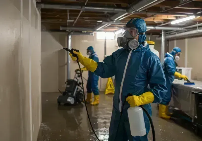 Basement Sanitization and Antimicrobial Treatment process in Winchester, IL